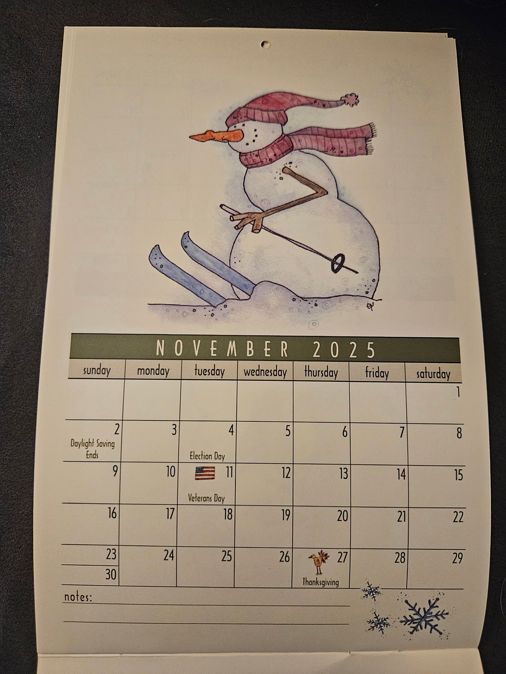 2025 Snowman Wall Calendar - 12 Month – Dawn'sStuff