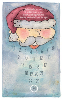 Santa Beard Advent Calendar illustrated by Dawn Pilon.