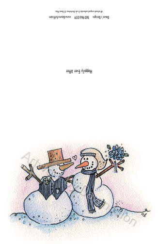 Front and back of Happily Ever After Greeting Card.