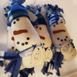 Seahawk Snowman Wool Ornament