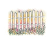 Picket Fence illustration in ink and watercolor by Dawn Pilon.