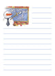 Snowman Mr Snow illustration in ink and watercolor by Dawn Pilon on notepad
